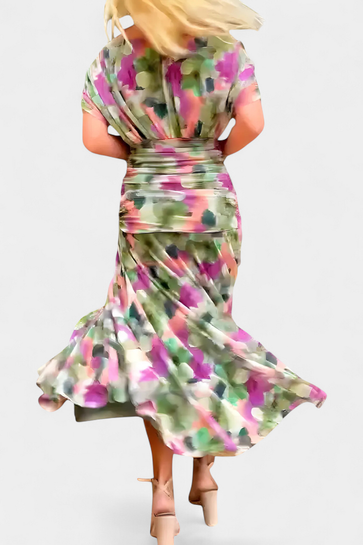 Camille | Robe drapée cache-cœur