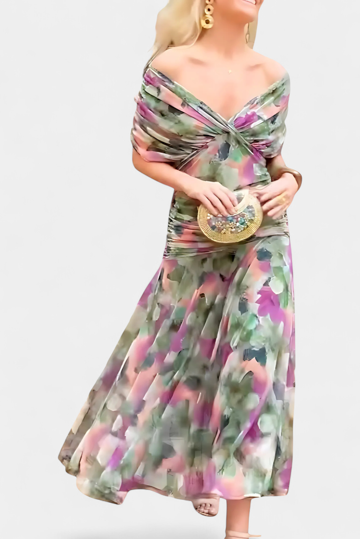 Camille | Robe drapée cache-cœur