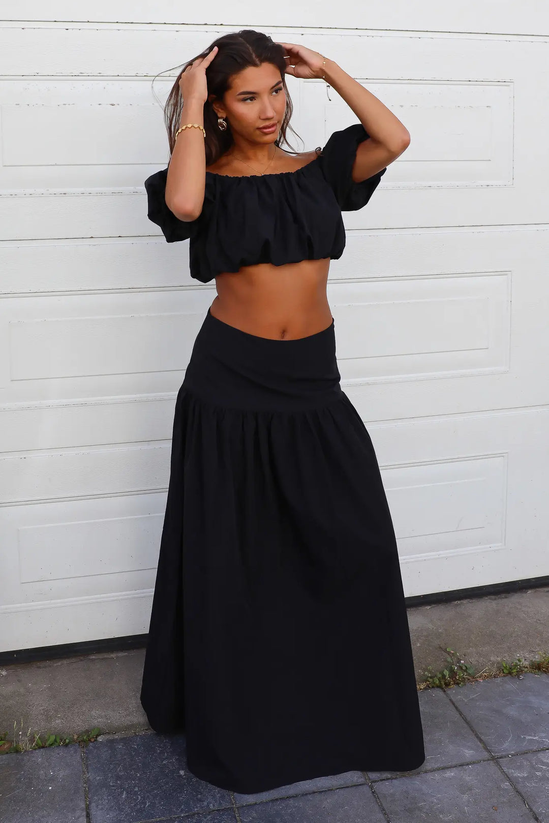 Maxi Rok Ballon Fit Zwart