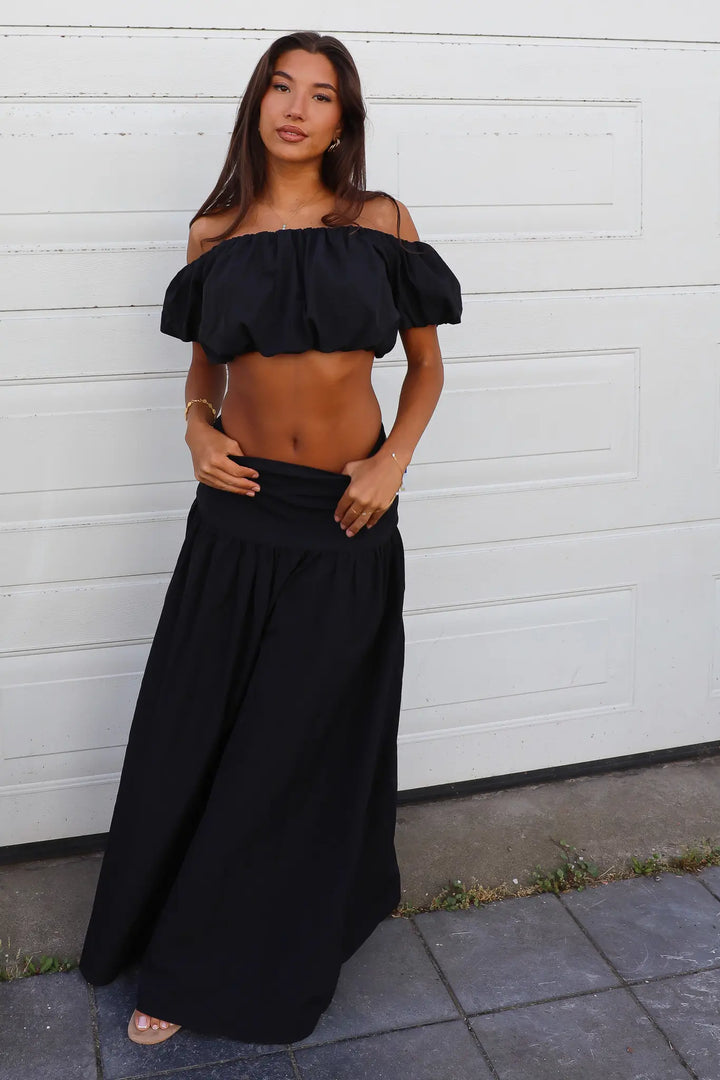 Maxi Rok Ballon Fit Zwart