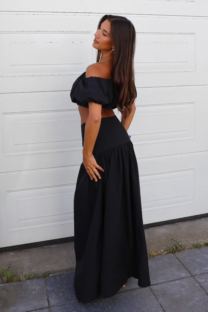 Maxi Rok Ballon Fit Zwart