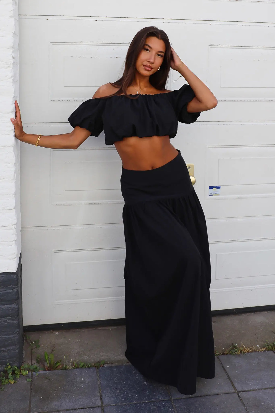 Maxi Rok Ballon Fit Zwart