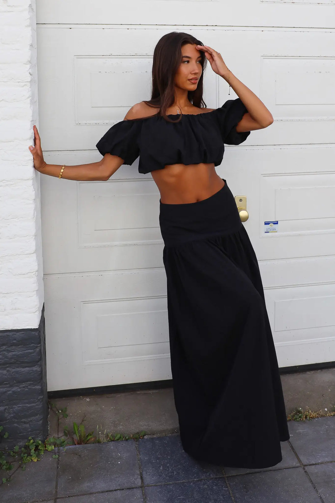 Maxi Rok Ballon Fit Zwart