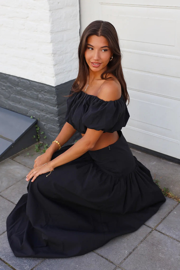 Maxi Rok Ballon Fit Zwart