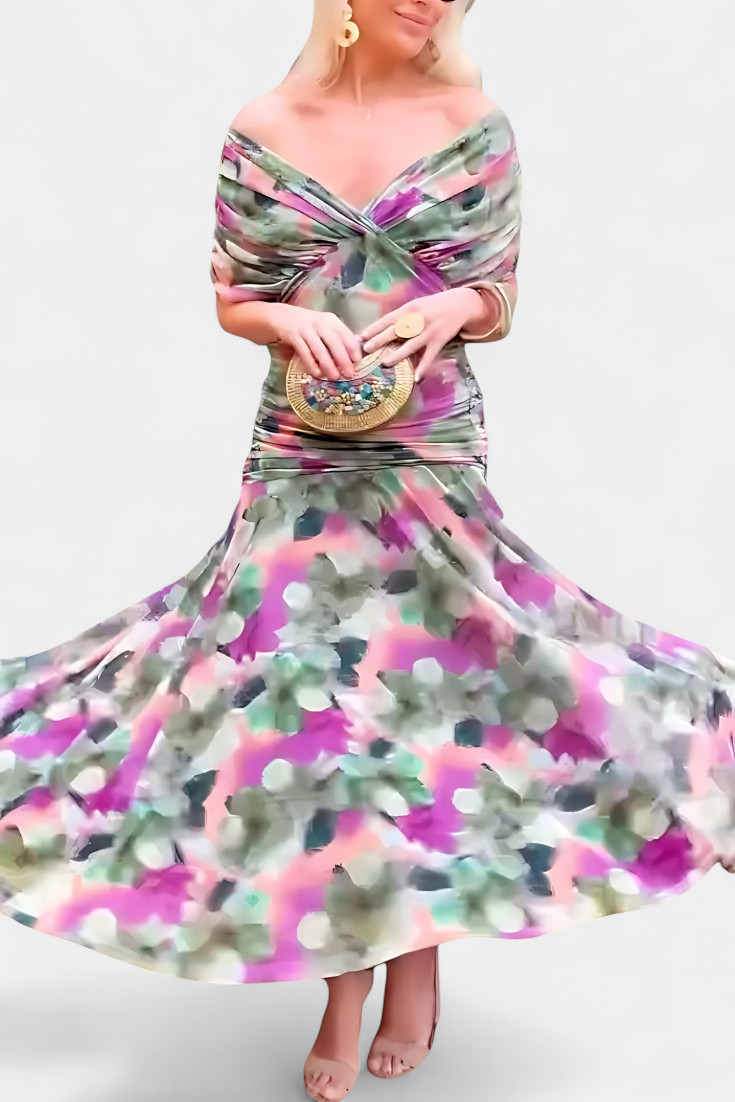 Camille | Robe drapée cache-cœur