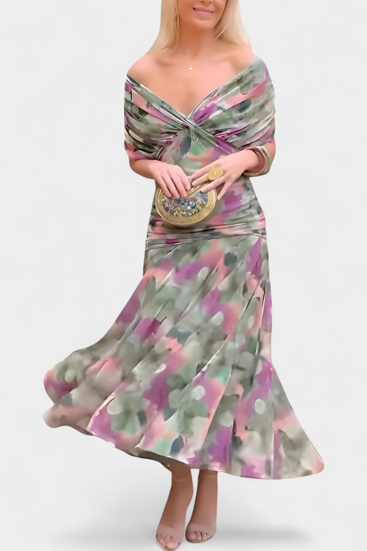 Camille | Robe drapée cache-cœur