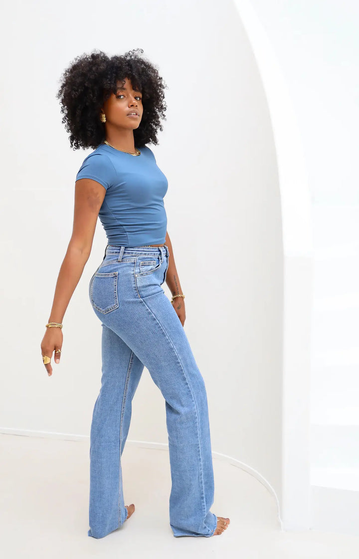 Extra Tall Straight Stretch Jeans Blauw 2606