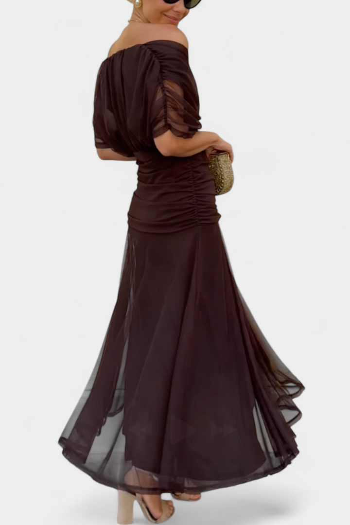 Camille | Robe drapée cache-cœur