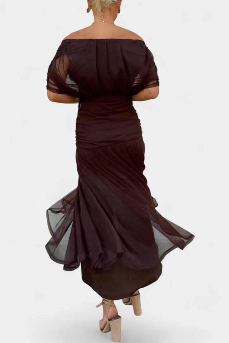 Camille | Robe drapée cache-cœur