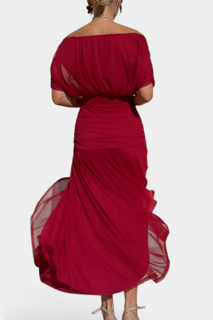 Camille | Robe drapée cache-cœur