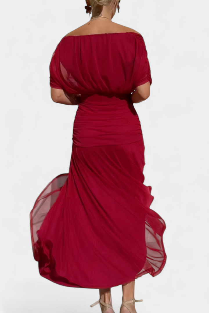 Camille | Robe drapée cache-cœur