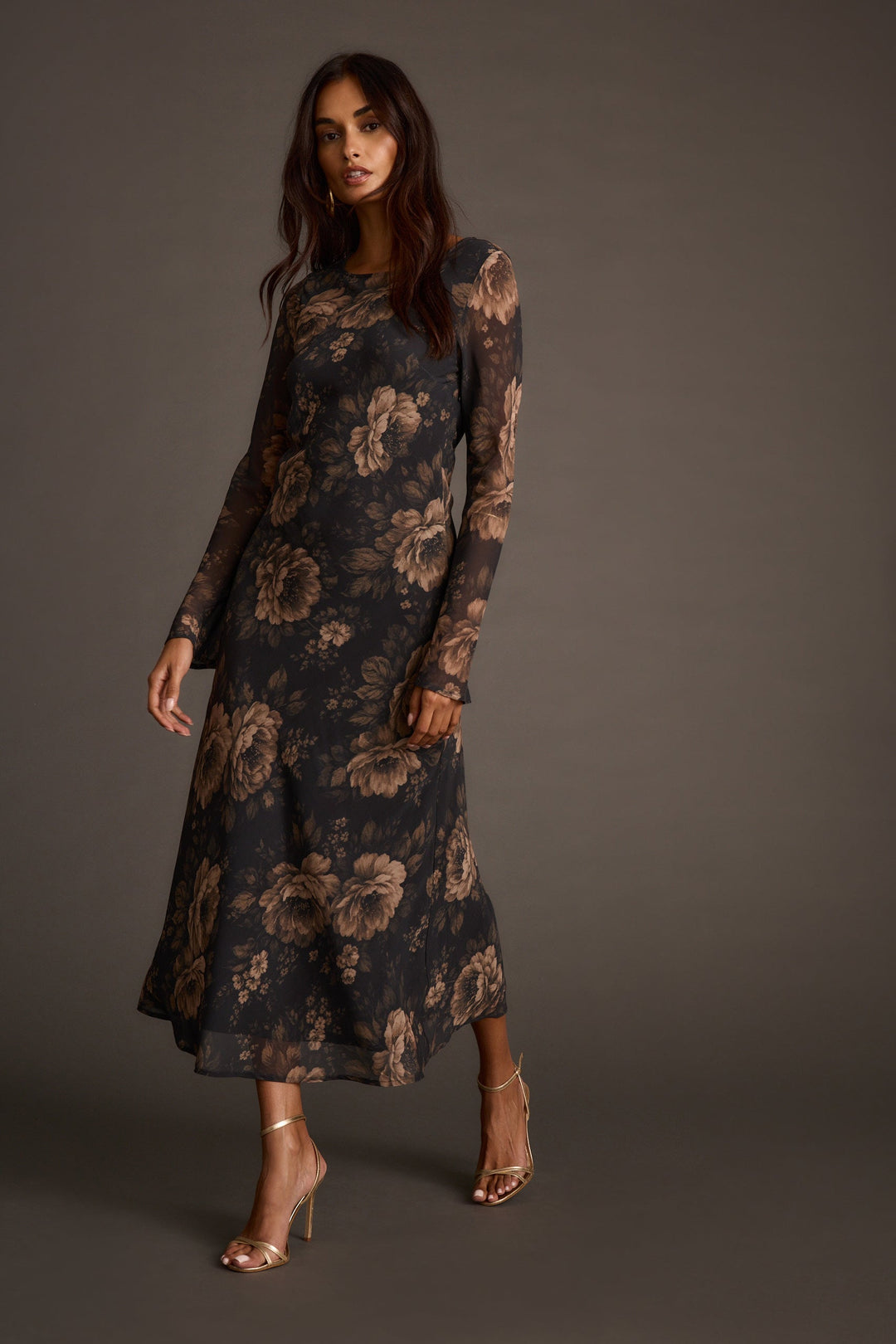 Vivienne Floral Chiffon Maxi Dress