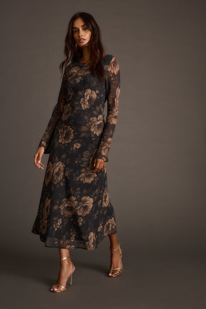 Vivienne Floral Chiffon Maxi Dress