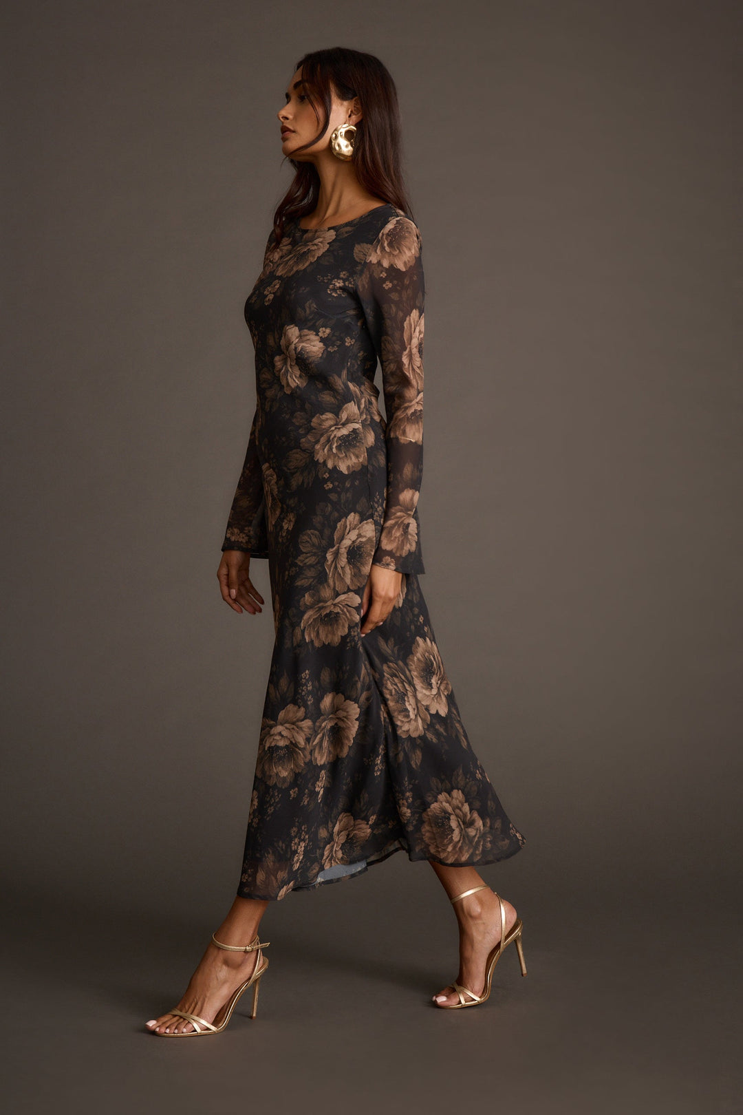 Vivienne Floral Chiffon Maxi Dress