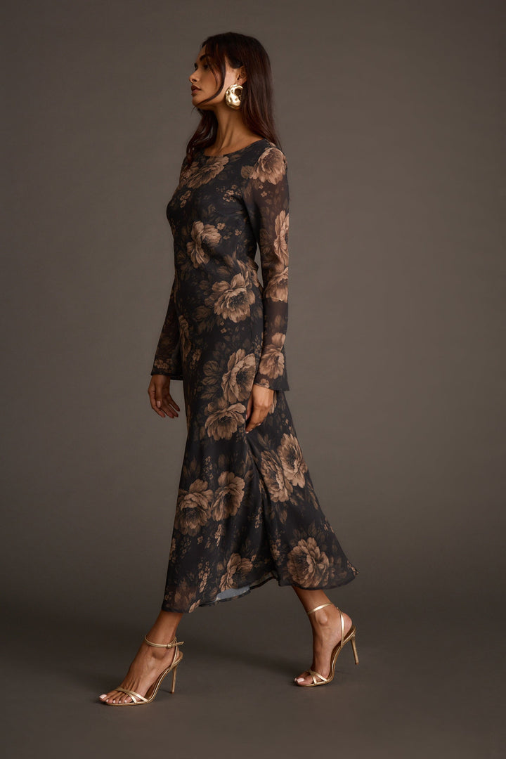 Vivienne Floral Chiffon Maxi Dress