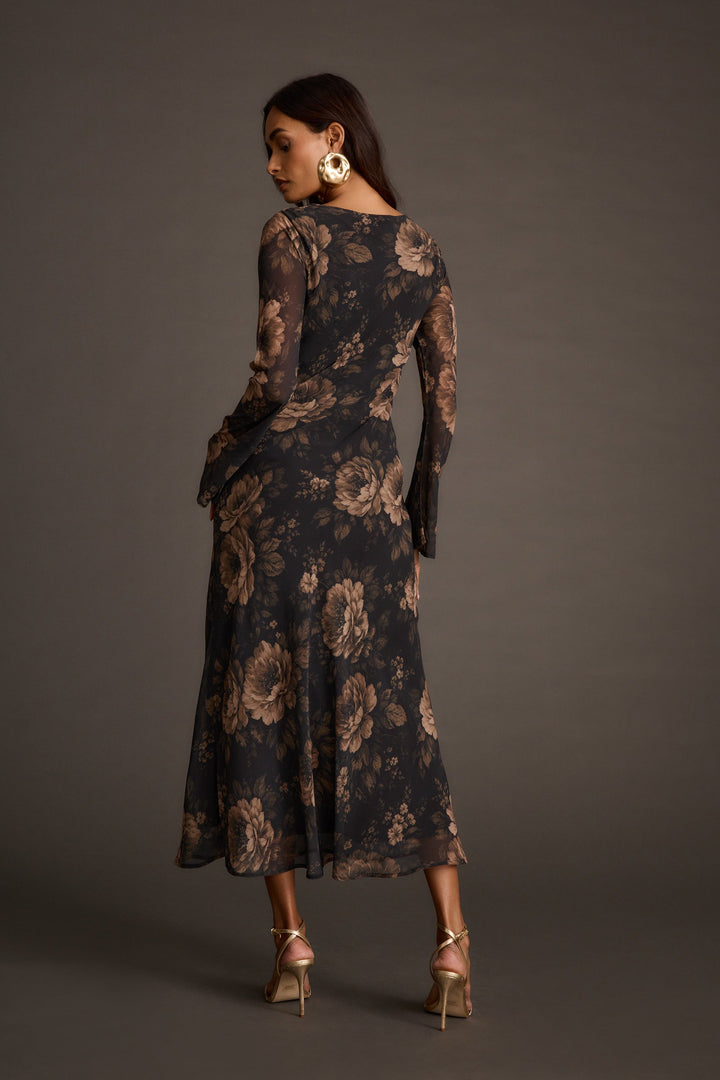 Vivienne Floral Chiffon Maxi Dress