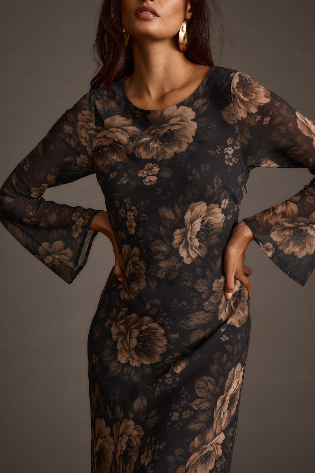 Vivienne Floral Chiffon Maxi Dress